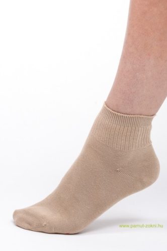 Bordás boka zokni - drapp 45-46