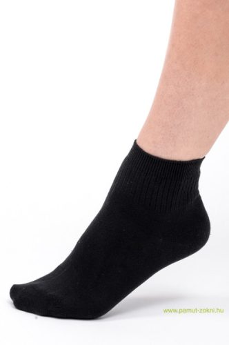Bordás boka zokni - fekete 39-40