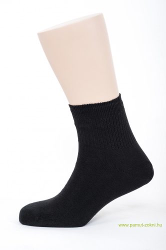 Bordás boka zokni - fekete 45-46