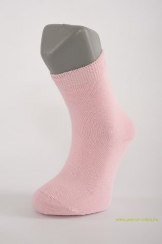 Classic pamut zokni - világos rózsaszín 27-28