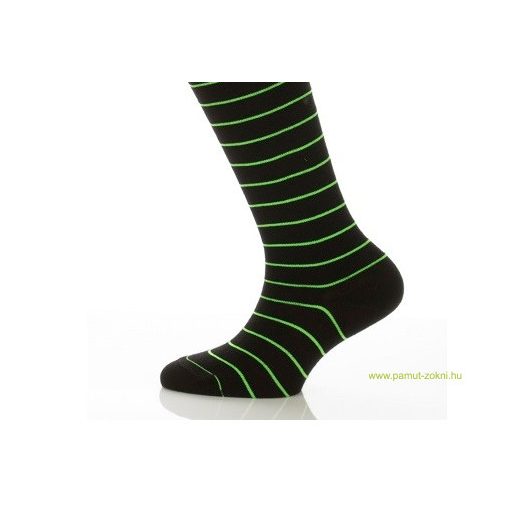 Gyerek zokni - Neon zöld csíkos 31-32